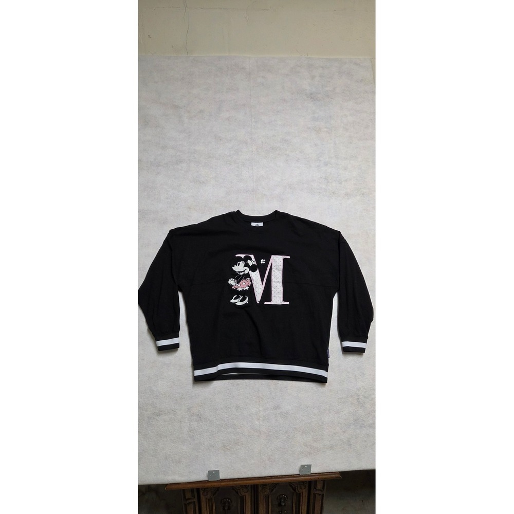 Disney Spirit Jersey Minnie Mouse XL Black Pink Varsity Long Sleeve Top